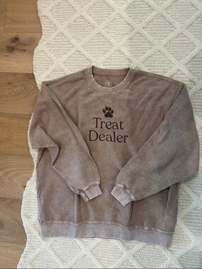 Treat Dealer Corded Crewneck Sweatshirt - Taupe